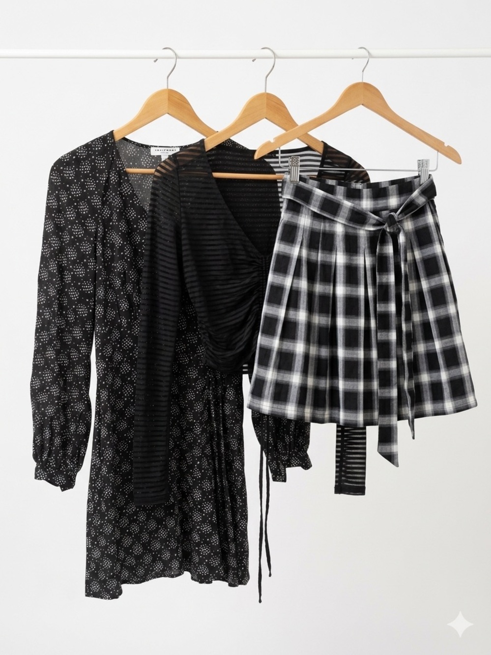 3- Piece Bundle Equipment dress/Urban outfitters/ Finesse• Black and White• S